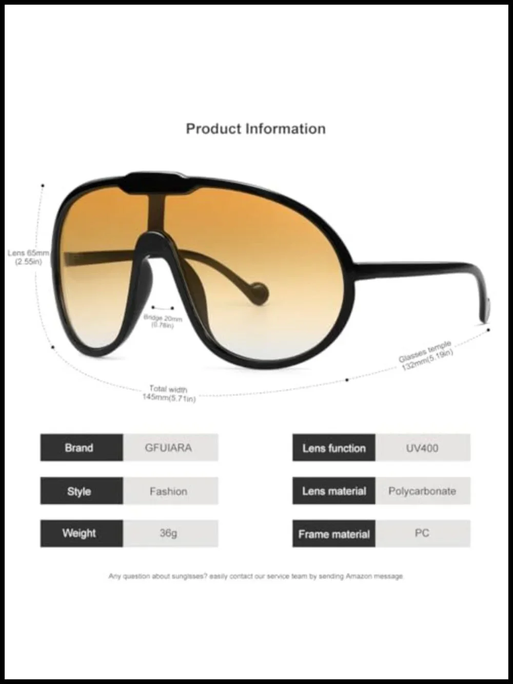 Oversized Shield Aviator Sunglasses UV400 Protection